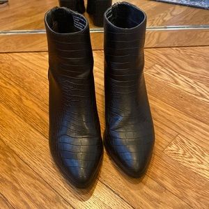 Steven Madden snake skin booties